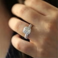 thumbnail image 2 of 1ct Round Womens Unique 925 Silver Band White Cubic Wedding Ring Sets Sz 5-12, 2 of 5