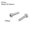 thumbnail image 2 of Unique Bargains M1.6x6mm Machine Screws Pan Phillips Head Screw Fasteners Bolts 50Pcs, 2 of 3