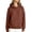 Brown, variant on Women Studded Decor Pullover Hoodie, Long Sleeve Drop‑Shoulder Hooded Sweatshirt with Kangaroo Pocket, Casual Street‑Chic Loose Fit Outfits for Spring Streetwear Fall Daily Wear