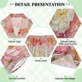 thumbnail image 5 of Women Silk Pajama Sets Causal Outings Fashion Pink and White Flowers Glitter Pattern Home, 5 of 7