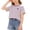 Purple, variant on BOVXNPU Girls Short Sleeve T-Shirts Striped Embroidered Short Sleeve T Shirt Girls Breathable Summer Tops