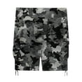 thumbnail image 4 of WTOBBY Men's Large Size Summer Casual Shorts, Loose Fit Camouflage Print, Multi-Pocket Utility Style, 5-Inch Length Without Belt, Perfect for Work and Leisure,Black 2XL, 4 of 5