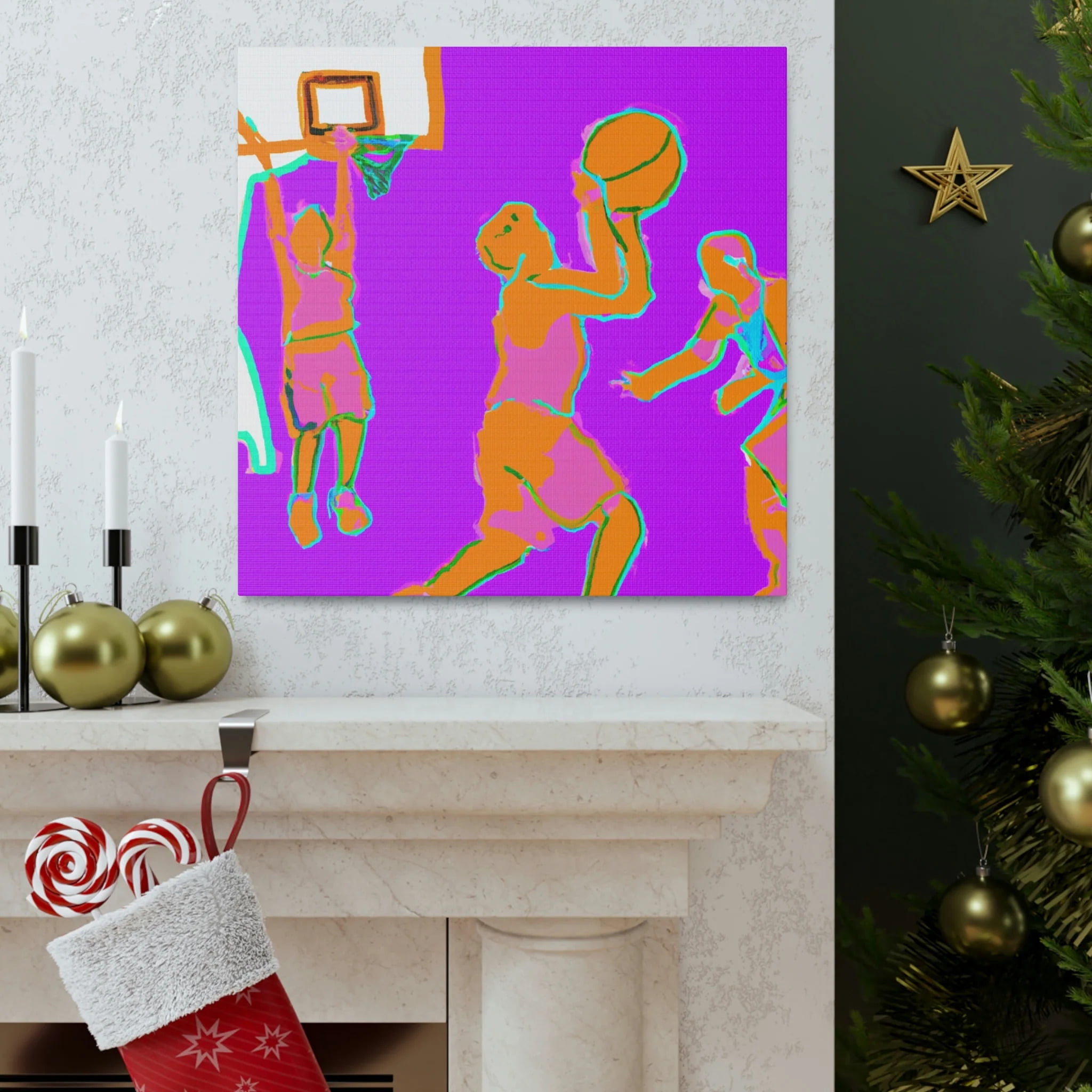 Basketball in Fauvism - Canvas