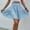 Light Blue, variant on SMihono Women Linen Skirt Casual Flowy Ruffle Pleated Skirts Solid Color High Waist Boho Beach Flared Hem Mini Skirt Yellow 8