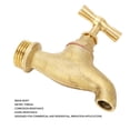 thumbnail image 3 of Hose Bibb, Garden Hose Connector High Compatibility G1/2 Inch Watertight  For Irrigation Applications For Car Washing, 3 of 8