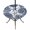 Navy Blue, variant on Round Outdoor Tablecloth with Umbrella Hole and Zipper, Aqua Coastal Tablecloth with Elastic Waterproof, Beach Starfish Nautical Coral Shell Summer Patio Table Covers for 55" - 60" Pool Tables
