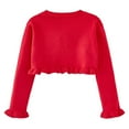 thumbnail image 3 of fatyb Toddler Girls Cardigan Sweater Long Sleeve Cropped Cover up Ruffle Girls Button Closure Jacket, 3 of 6