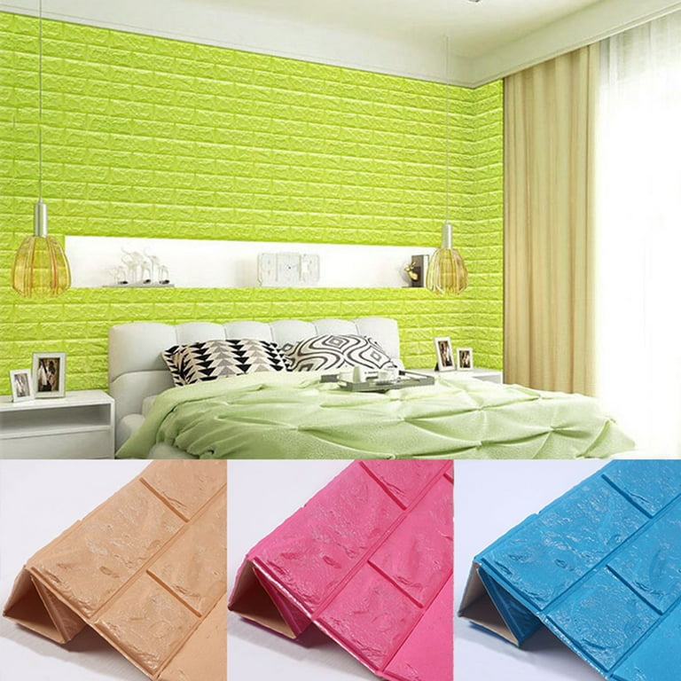Pe foam 3d wallpaper diy wall stickers sale wall decor embossed brick stone