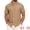 Khaki, variant on DARING DIVA Men's Casual Knitted Hollow Out Short Sleeve Shirt M Black