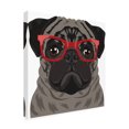 thumbnail image 4 of Furbaby Affiliates 'Pug Wearing Hipster Glasses 3' Canvas Art, 4 of 4