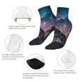 thumbnail image 5 of Fuzoiu Night Sky Wolf Print Adult Socks, Crew Moisture-wicking Socks, Unisex Cushion Crew Socks,Casual Sports Ankle Socks, 5 of 7