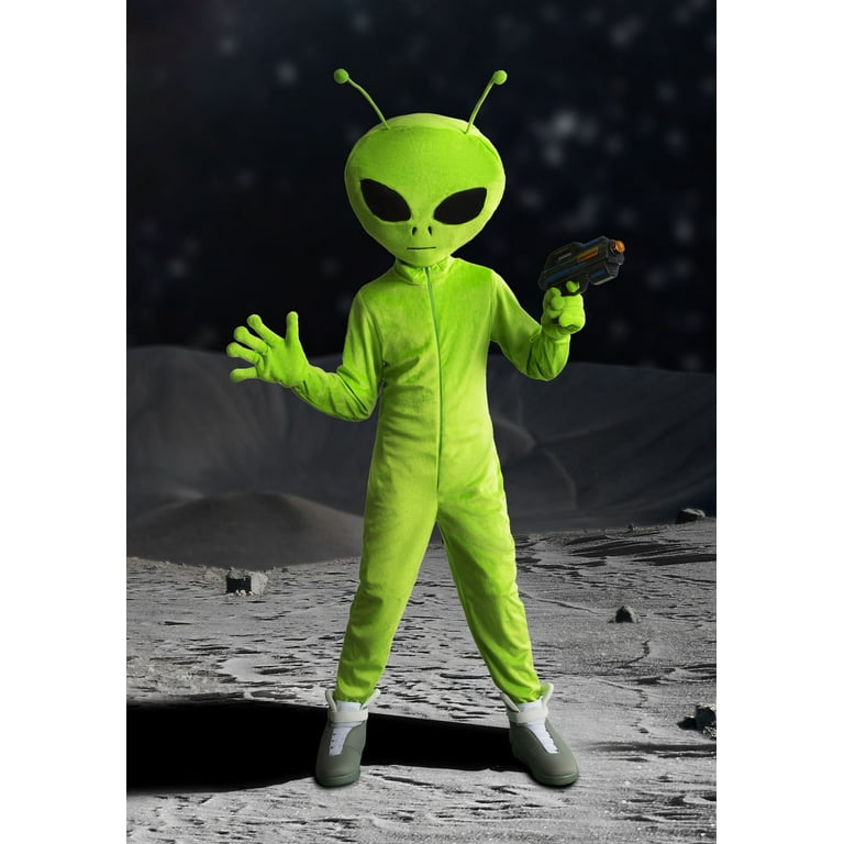 Oversized Alien Costume for Kids Kids Mens Xs Black Green Fun Costumes