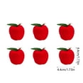 thumbnail image 3 of Christmas Tree Ornaments, Red Apple Decorations, Christmas Party Hanging Ornaments 6 Pack, Soft Flocked Plastic, Durable Reusable Holiday Decorations for Home Mall Bar and Office, 4cm Size, 3 of 6