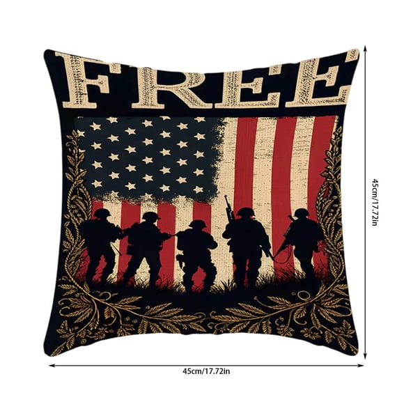 Pillows for Couch,Double Sided American Flag Print Cushion Cover, Cartoon Square Pillow Case for Bed Sofa and Couch