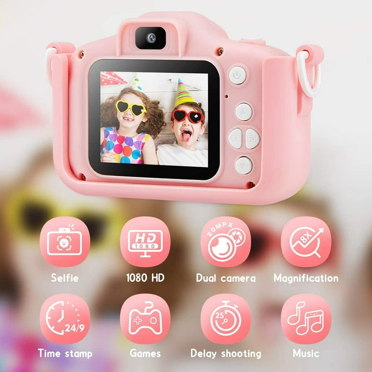Happyline" Unicorn Kids Camera for Girls Toddler - WiFi Digital Camera Toys  for 3 4 5 6 7 8 Years Old Children - Anti-Drop 40.0MP Selfie Dual Video  Camcorder - 2.0 Inches Screen + SD Card 32GB - Walmart.com