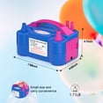 thumbnail image 3 of IDAODAN Electric Air Balloon Pump, Portable Dual Nozzle Electric Balloon Inflator/Blower for Party Decoration - 110V 600W (Blue), 3 of 10