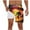 Yellow, variant on cocolona Mens Hawaiian Print Vacation Beach Shorts Fashion Casual Elastic Waist Drawstring Board Shorts Summer Swim Trunks for Men
