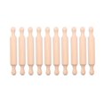 thumbnail image 1 of Rodillo de madera pequeño de 7 pulgadas para amasar masa, para hornear, para niños, para hacer fondant, pasteles, pizzas, 10 unidades, 1 of 5