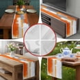 thumbnail image 6 of Burlap Table Runner 36 Inches Long, Orange Watercolor Oil Painting Art Non-Slip Kitchen Table Runners for Dining Room Everyday Use Party Table Decorations Gray Gradient Graffiti Style, 6 of 9