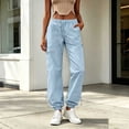 thumbnail image 2 of Hvogkswy Cargo Pants for Women Multi Pockets Elastic Waist Casual Loose Long Trousers Ankle Cuff Quick-Dry Breathable Casual Pants S-5XL, 2 of 8