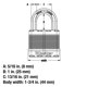 thumbnail image 5 of Padlock Master Lock M1XQ Magnum Heavy Duty, paquete de 4 unidades con llave, 5 of 6