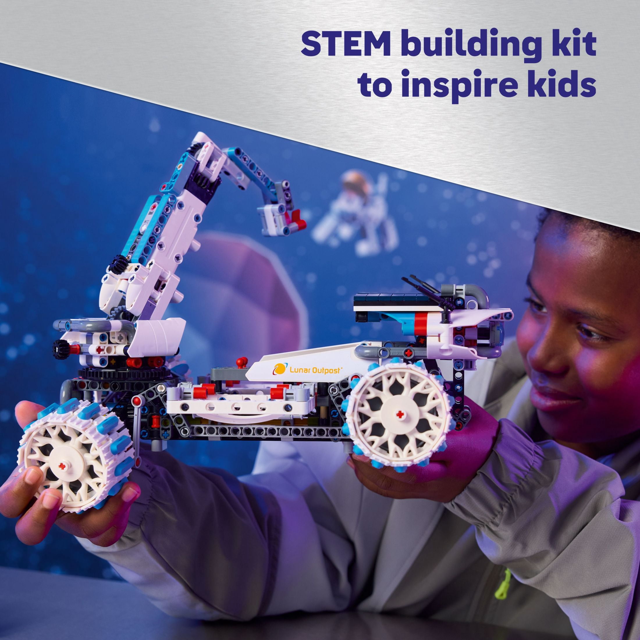 LEGO Technic Lunar Outpost Moon Rover Space Vehicle Building Toy - All-Terrain Explorer for Kids, Boys & Girls, Ages 10+ - Buildable Space Decor for Any Room - Gift Idea for Birthdays - 42211