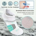 thumbnail image 5 of Deago 5 Pairs Womens Ankle Comfort Cushioned Anti-blister Wicking Odor Resist Athletic Running Socks, 5 of 7