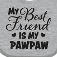 thumbnail image 4 of Inktastic My Best Friend is My Pawpaw with Hearts Boys or Girls Baby Bib, 4 of 4