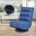 thumbnail image 6 of Resenkos Floor Chair, Sofa Chair, Floor Seat,5-Position Folding Floor Gaming Chair-Navy, 6 of 6