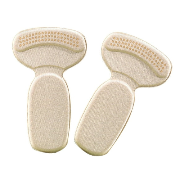 lionlar 2x Heel Cushion Pads T Shape Shoe Heel Insoles Shoe Pad for Loose Shoes Apricot