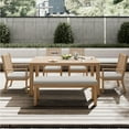thumbnail image 6 of May in Color Wooden Aluminum Dining Table, Original Wooden Color Outdoors Aluminum Table, 6 of 6