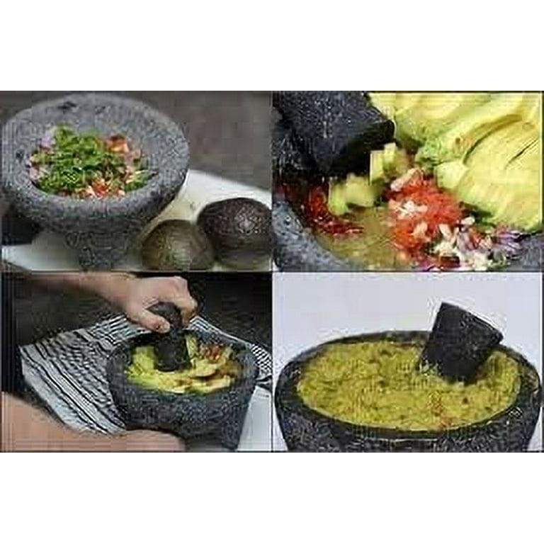 TLP Molcajete authentic Handmade Mexican Mortar and Pestle 8.5