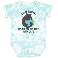 thumbnail image 3 of Inktastic Save Earth It's the Only Planet with Cats with Black Cat Boys or Girls Baby Bodysuit, 3 of 5