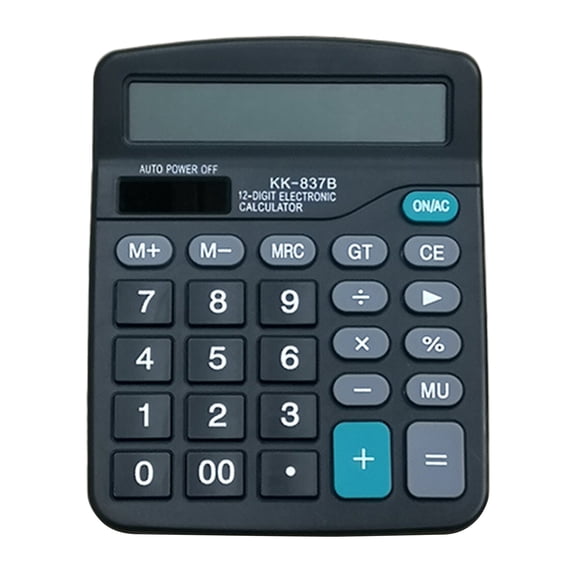 12-Digit Desk Calculator Business Accounting Tool AA Battery Power Clear Big Buttons Lcd Electronic Calculators