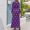 thumbnail image 3 of Lunares: Vestido largo morado y amarillo para mujer, vestido de noche, vestido largo para mujer, vestidos para mujer, 3 of 5