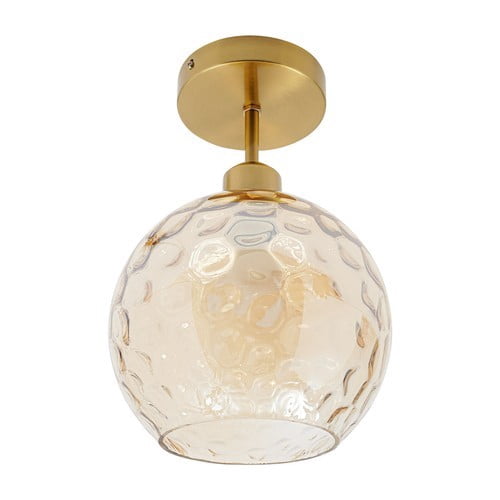 DENEST E26 Lamp Round Shape Ceiling Light Fixture, Modern Ceiling Mounted Indoor Lamp