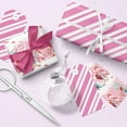 thumbnail image 2 of Christmas Pink Wrapping Paper Mini Roll for Kids, Playful Elf Cane Candy, Pink White Candy Stripes Sweet Snowy Reversible Design, 17 inches x 32.8 Feet, 2 of 7
