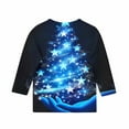 thumbnail image 3 of Favoffer Girls Raglan 3/4 Sleeve Shirts Christmas Crew Neck Soft Casual Tunic Tops Kids Girls Basic Layer Top Tees Blouses for Toddler Teen 3-12Y, 3 of 7