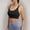 A1_Black, variant on Women U Neck Sports Bra Wirefree Padded Workout Crop Tank Top Wide Strap Seamless High Stretch Yoga Push Up Bra for Gym Running Full Coverage Supportive Minimizer T-Shirt Bra Yellow S