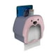 thumbnail image 1 of Dispensador de pañuelos montado en la pared Linda caja de almacenamiento de pañuelos para colgar en la pared Cubierta de caja de pañuelos faciales multiusos para baño Púrpura y rosa, 1 of 12