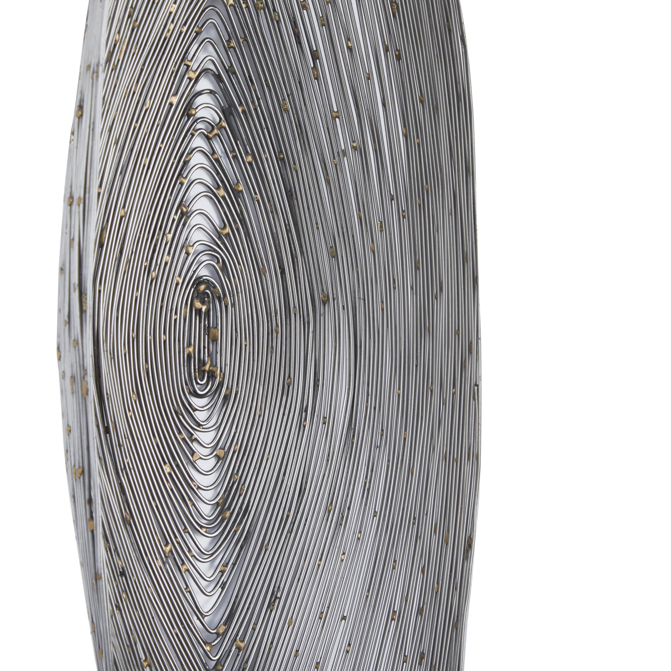 CosmoLiving by Cosmopolitan Silver Stainless Steel Metal Leaf Wall Sconce