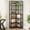 Vintage Gray and Black, variant on Finmind 78.74" Tall Corner Shelf, 7-Tier Industrial Corner Bookshelf, Wood and Metal Freestanding Display Shelf Etagere Bookcase, Rustic Brown & Black