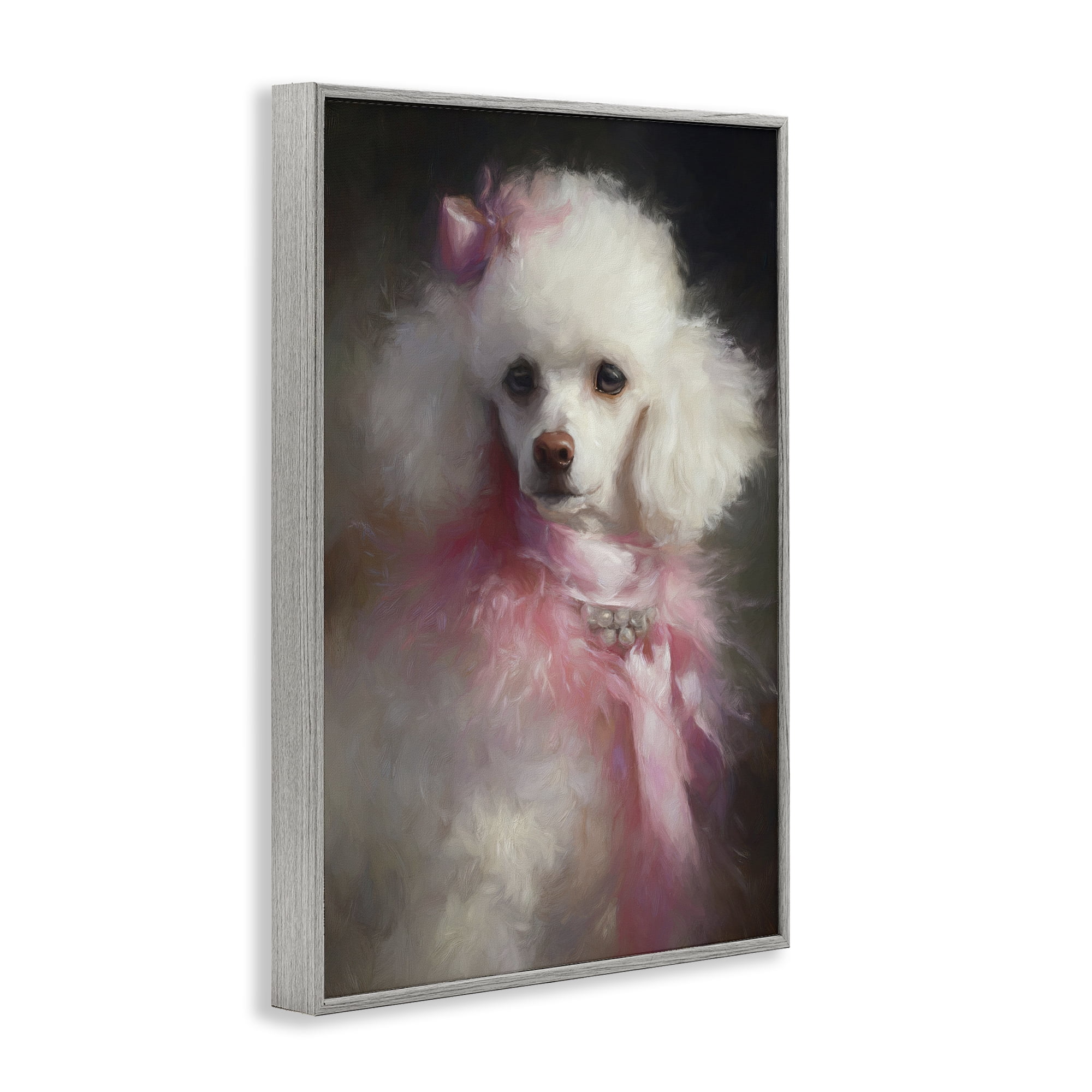 Stupell Industries Just A Girl Who Loves Pink Gray Framed Giclee Art, design by Tina LeCour