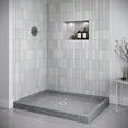 thumbnail image 2 of Streamline NTM-670-48GR-CR 48 in. x 36 in. Corner Acrylic Shower Base in Matte Grey with Center Drain, Drain Included, 2 of 4