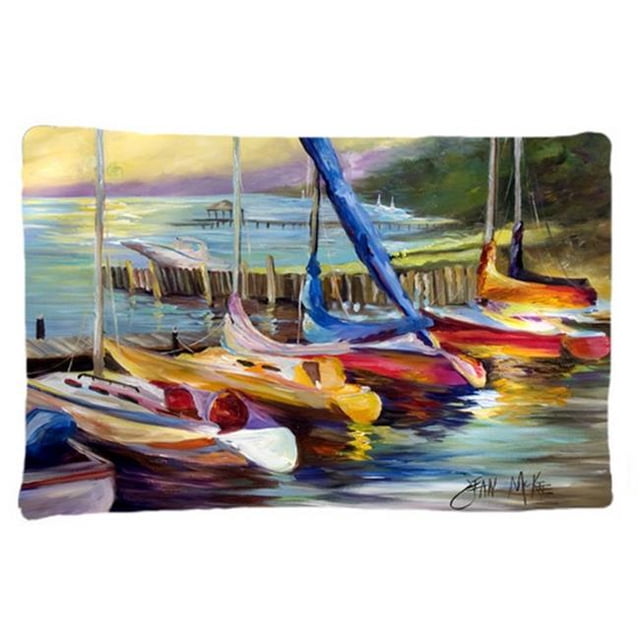 Carolines Treasures JMK1036PILLOWCASE Sailboats At Sunset Fabric Standard Pillowcase