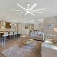 thumbnail image 4 of Parrot Uncle Modern 72" Windmill White LED Smart Ceiling Fan, Alexa, and App Control, 3-CCT Ceiling Fan, 4 of 11