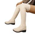 thumbnail image 2 of YOUYEDIAN Knee High Boots for Women Stretch Breathable Sock Booties Comfy Fashion Wedge Heel Shoes, 2 of 5
