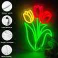 thumbnail image 3 of Tulip Neon Sign,Flower Tulip Neon Light for Bedroom Bar Flower Shop Birthday Christmas Party Mother's or Valentine's Day Gift Decor, 3 of 7