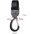 thumbnail image 2 of Paquete de 2 ganchos giratorios de 360 ​​grados para cochecito, ganchos antideslizantes resistentes para colgar bolsas de pañales, clips para cochecito (azul) JAMW Sencillez, 2 of 5