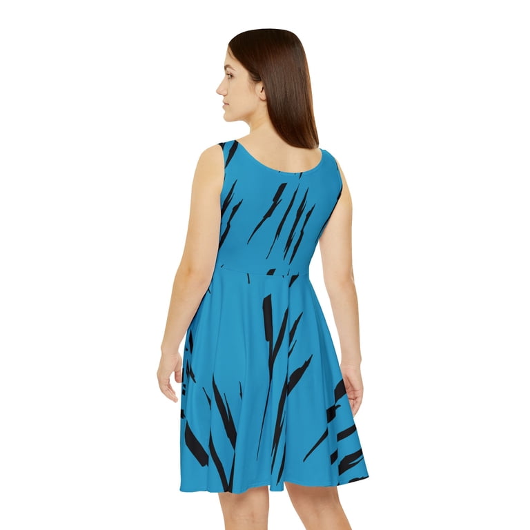 lady skater dress Completed: with drape neckline subtle look Effete Feline Claw Marks Scratch